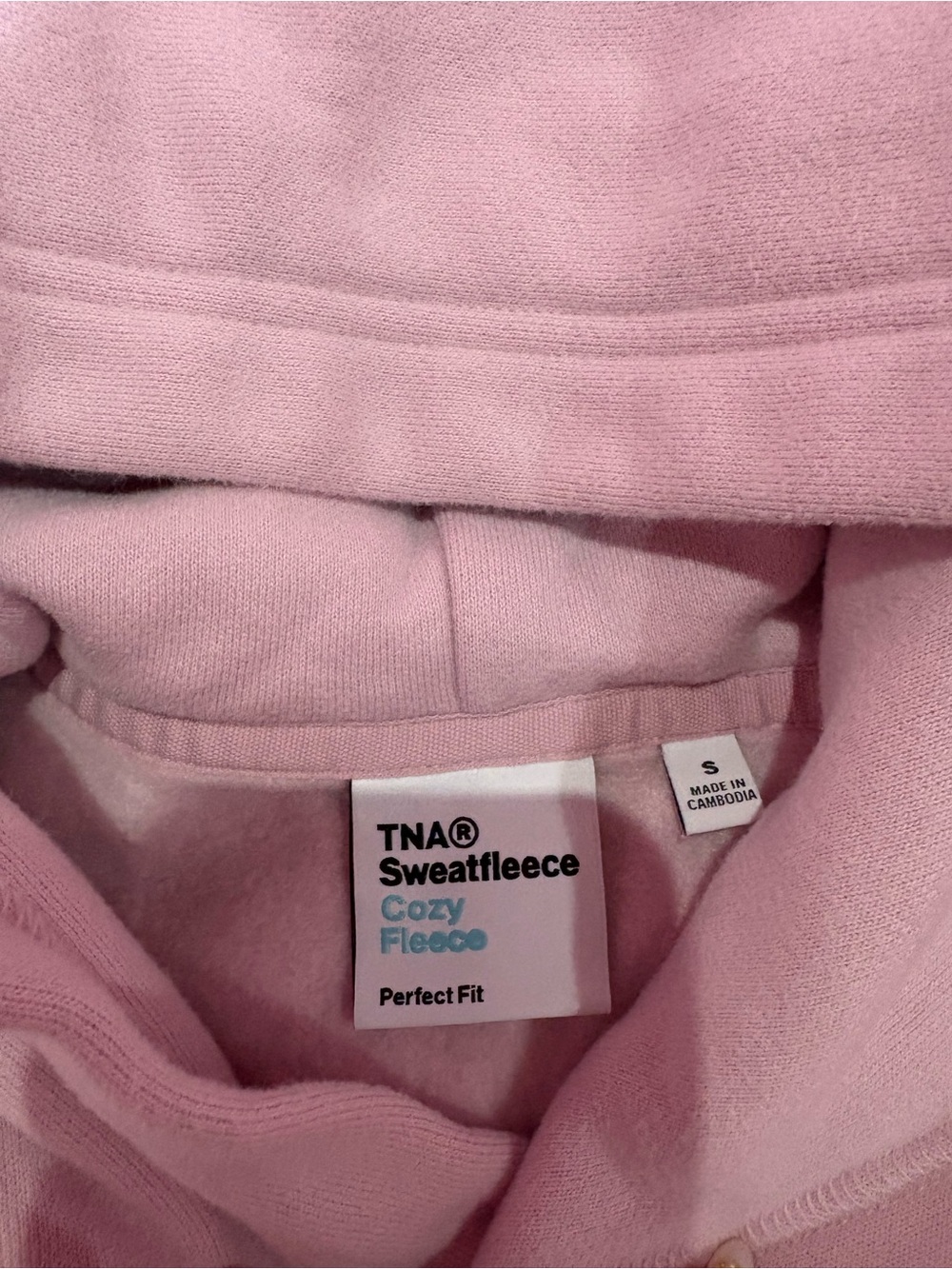 TNA Cozy Fleece Sweatfleece Hoodie Perfect Fit - Cupid Pink (NWT)